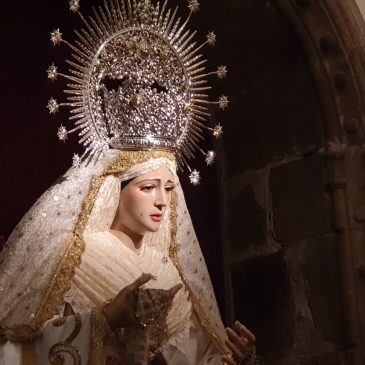 La Virgen del Rosario ya se encuentra en la Concatedral de Santa María tras su restauración